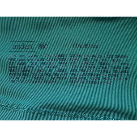 New Auden The Bliss Wireless Deep Green Bra 38C - Picture 3 of 3